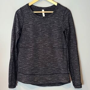 Lululemon‎ Exhalation Pullover Sweatshirt Black Womens Size 4 Comfy Activewear
